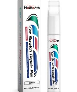 Homonth Car Scratch Repair Pen 15ml, Touch Up Paint for Cars, 2 in 1 Car Touch Up Paint Erase Car Scratches Pen for Vehicles, Quick & Easy to Repair Car Paint, Paint for Scratch Repair Various Cars (White)