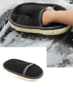 Polishing Waxing Buffing Soft Fur Pads Hand Washing Cleaning Glove