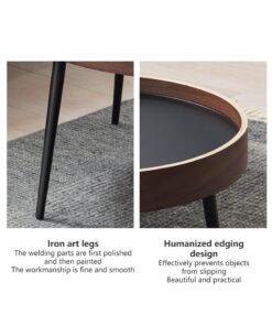 Sharpdo Creative Round Coffee Table in the Living Room a Small Table with a Luxurious Feel 80*80*50CM - Image 4