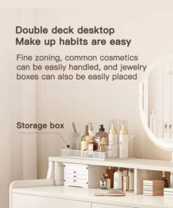 Sharpdo Multifunctional Bedroom With Drawer Storage Dresser 80*40*126cm - Image 3