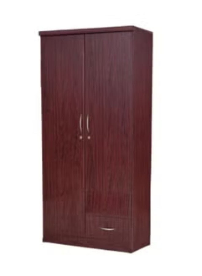 ALWASIT HOME 2 Door Wooden Wardrobe Cabinet Cupboard Engineered Wood With 1 Lockable Drawer Perfect Modern Stylish Heavy Duty