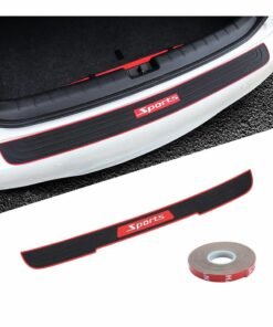 Rear Bumper Protector for Car, Universal Rubber Anti Scratch Skid Trunk Crash Protection Strip, Car Accessories Most Cars (Black, 35.4inch)