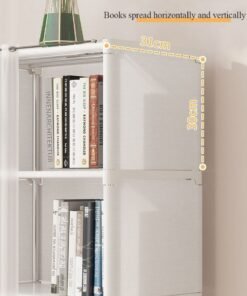 Alternative view of XiuWoo 6-Layer Storage Rack Magazine Bookcase Display Organizer Shelves Book Shelf with Dustproof Curtains