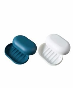 SYOSI 2Pack Soap Dish Travel Soap Box Soap Container Container Soap Tray, Soap Box Case, Holder for Sponges Hand Soap Dish Perfect for Gift, Travel Blue White