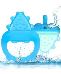 YEADMAL Water Fillable Baby Teether Toys 3M+,Silicone Chill Teether for Baby Teething Relief ,Blue