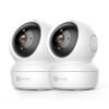 EZVIZ 2MP C6N Pack Of 2 Wi-Fi 1080P Smart Home Security Camera White Baby Monitor Surveillance Camera With Motion Detection Smart Tracking Two Way Audio Night Vision Remote Control Works With Alexa