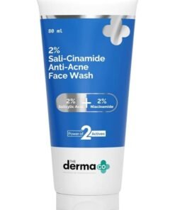 THE derma Co Sali-Cinamide Anti-Acne Face Wash with 2% Salicylic Acid And 2% Niacinamide - 80ml