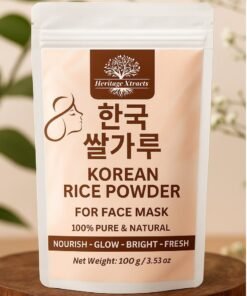 Heritage Xtracts Korean Rice Powder Face Mask 100 g | 100% Pure & Natural Brightening, Exfoliating Scrub, Anti-Aging Deep-Cleansing Pore-Refining Hydrating Glow Booster