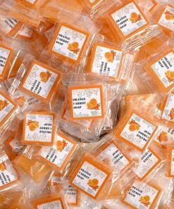 Sevenhills Toiletries 250 Pieces Hotel Accessories HotelGuest Room Glycerin Transparent Orange Carrot Soap 15g  Pack of 250 Pieces