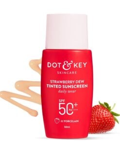 Dot & Key Strawberry Dew Tinted Sunscreen SPF 50+ Pa++++ - 01 Porcelain | Protection Against UA/UB | Broad Spectrum, Water & Sweat resistant | For All Skin Types | 50ml