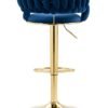 DubaiGallery Luxury bar Stool,Modern Round Adjustable Reception Chair, Gold Velvet Bar Chair, Kitchen high Dining Chair , Height Adjustable and 360° Swivel. Suitable for bar, Home, office, Cafe