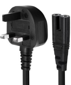NovaTrends 2 Prong AC Power Cord Cable for Samsung LG TCL Sony TV Compatible HP Printer PS3 PS4 PS5 UK