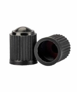RHINOMOTIVE Automotive Tire Plastic Valve Cap 100 Pcs Black Color