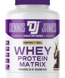 DENNIS JAMES Signature Series Whey Protein Matrix 5lbs - Advanced Muscle Building Formula (Chocolate Fudge)