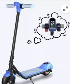 Kids Electric Scooter, E Scooter with LED Display and Bluetooth, 3 Speed Modes, Maximum Range 5 Miles, Maximum Speed 8.7 Mph, Gifts for Kids, Teens (Blue)