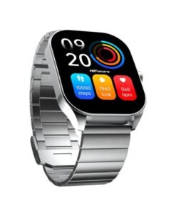 HiFuture FutureFit Apex Stainless Steel Smart Watch, 2.04 Inch Display, Black