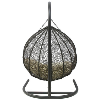 Hanging Egg Swing Chair with Stand Egg Chair Wicker Indoor Outdoor Hammock Egg Chair with Cushions 550lbs for Patio, Bedroom, Garden and Balcony - Image 5