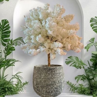 Cherry Blossom-150×120×120CM-White Artificial Tree - Image 4