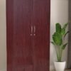 SULSHA 2 Door Wooden Wardrobe Cabinet Cupboard Engineered Wood Perfect Modern Stylish Heavy Duty Mahogany Color