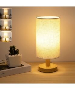 NNEWVANTE Table Lamp for Bedroom - Small Beside Lamps for Night Stands Home Office - Minimalist Design Warm Light Mini Boho Lamp - Fits in Kids,Living,Nursey Room,College Dorm - Awesome Gift Choice