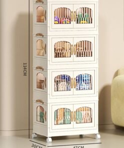 keke 4 Layers Stylish Multi-Functional Storage Cabinet Wardrobe