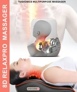 Toshonics Relaxpro Neck Massager With Heat, Adjustable Modes, Deep Tissue Therapy, Pain Relief, Muscle Relaxation, Portable, Shiatsu Massage, Ergonomic Design, Home & Office Use, Lightweight, Soothing Heat Function