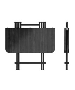 CityRiya-Long Portable Folding Table Kitchen Dining Table Camping Table Wooden Square Black Dining Table 80*80cm - Image 3