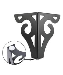 Alternative view of Heavy-Duty 10cm Metal Furniture Legs with Screws - Ideal for Coffee Tables, Dining Tables, Cabinets & Sofas (Retro Black Design)