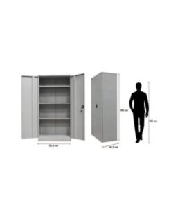 Alternative view of MAF furniture MAF Steel Storage Cabinet, Metal Office Filing Cabinet with Key Lock, 4 Adjustable Shelves, Grey