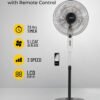 KRYPTON Stand Fan With Remote Control KNF6113 White/Black