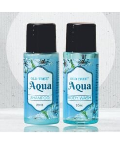 Old Tree Aqua Bath Gel And Shampoo Combo 20Ml Each - (Set Of 50) | Hotel Toiletries Kit For Hotel Rooms, Guest House, Marriage Hall And Hospitality