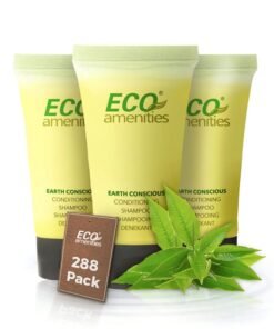 ECO Amenities Conditioning Shampoo Travel Size Shampoo and Conditioner Sets Mini Shampoo  Conditioner Sets  2 in 1 Shampoo  Conditioner Green Tea Scent 075 Fl Oz Pack of 288