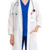 Selecta Now Ladies White Laboratory Coat Long Sleeves Soft Breathable Women Lab Coat