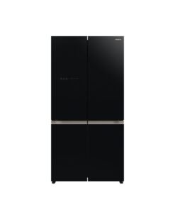 HITACHI 720L Gross Side by Side 4 Door Premium Refrigerator,10 Year Warranty on Inverter Compressor, French Door Fridge Dual Fan Cooling, Automatic Ice Maker-Quick Freezing RWB720VUK04GBK Glass Black