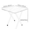 GGEROU Folding Table, Foldable Camping Table, Outdoor Picnic Table, Dinner Folding Table with Wooden Top and Metal Frame, 60 * 60 * 72cm