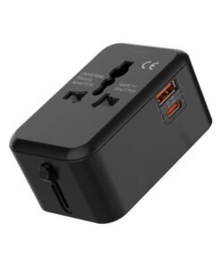 TIKNIA Travel Adapter with USB C (PD 20W + QC 18W FAST CHARGE), Universal All in One Worldwide Universal Adapter Power Converters Wall Charger AC Power Plug Adaptor USB A and type C Charging Ports for USA EU UK AUS