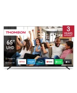 Thomson 65-Inch 4K UHD Smart Google TV – 2025 Model with Google Voice Assistant, Smart Voice Control, Built-in YouTube & Netflix, Frameless Ultra HD LED TV, 3840x2160 Pixels, Side Feet Design