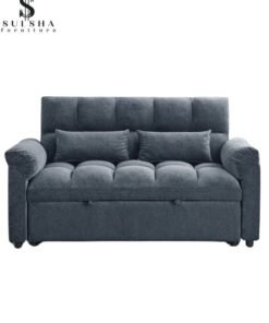 Sulsha Sofa Bed Living Room Fabric Sofa Bed Modern Design Living Room Sofa Model S408 Grey