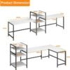 JCB CHIC L Shaped Gaming Desk, Corner Computer Desk, Sturdy Home Office Computer Table, Writing Desk, Larger Gaming Desk Workstation