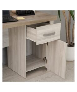 DANUBE HOME Olivos Computer Table Office Desk Workstation Modern Pc Laptop Gaming Table Wooden Study Table For Home Living Room Bedroom 120x60x75 Cm Ash Grey / Oak - Image 3