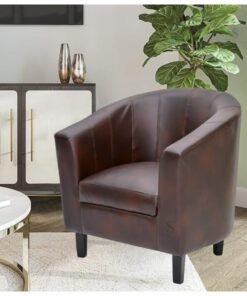 SULSHA Modern Single Seat Sofa With Comfortable Seat and Brown