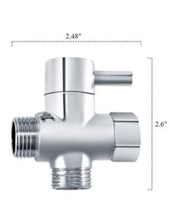 Cool Baby 3 Way Shower Diverter Valve,Solid Brass Shower Arm Diverter Valve ,for Hand Held Shower Head ,and Fixed Spray Head,G1/2 Bathroom Universal Shower System Replacement Part.