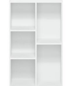 Alternative view of TPGP Reversible Cabinets Content of 5 Cube Open Shelf For Living room, Hallway, bedroom or bookshelf, Made of PVC lightweight (White) 50x24x80 cm (Small Size)