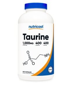 Nutricost Taurine, 1000 MG Per serving |400 Capsules | 400 SERVINGS