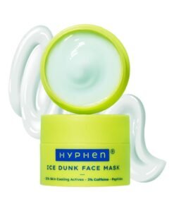 HYPHEN Ice Dunk Cooling Face Mask with 31% Skin Cooling Actives | 3% Caffeine for Skin Firming, De-puff & Pore Minimizing | Collagen Boost Cryo theraphy For Glowing Skin- 50gm