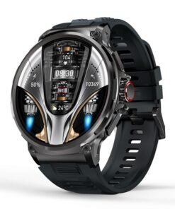 RollsTimi  Smart Watches for Men, 710mAh Battery, 1.85" Round Big Screen Fitness Tracker with Heart Rate Monitor, Sports Watch for Android/iOS Phones,Black