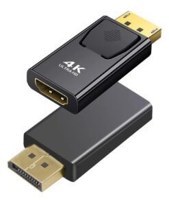 QIRG 4K DisplayPort to HDMI Adapter, 2 Pack Uni-Directional DP PC to HDMI Monitor Converter, 4K Ultra HD DP Display Port to HDMI Adapter(Male to Female), Compatible for Lenovo Dell HP and Other Brand