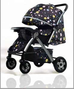 ZCM-HAPPY Deluxe Foldable Baby Stroller - Portable Multifunctional Travel Pram for Newborns and Infants with Four-Wheel Suspension