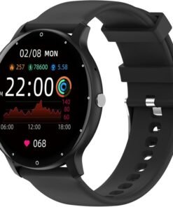 Smartwatch with Answer/Make Calls - 1.28" Smart Watch for Men Women, Ultra-thin Design, Fitness Tracker, activity tracker, Compatible with Android & iOS (Black)