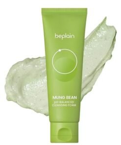 beplain Mung Bean PH Balanced Cleansing Foam 80ml, Gentle Scent Free Natural Cleanser, Face Wash for Acne prone, Dry, Oily Skin
